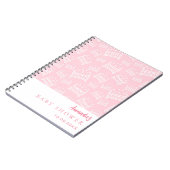 Gastboek Baby shower Meisje roze witte wiegjes Notitieboek (Linkerzijde)