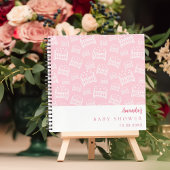 Gastboek Baby shower Meisje roze witte wiegjes Notitieboek