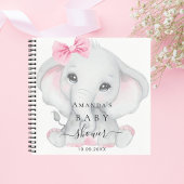 Gastboek baby shower olifant meisje roze notitieboek