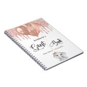 Gastboek baby shower olifant roos gouden ballonnen notitieboek (Rechterzijde)