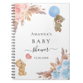 Gastboek baby shower pampas notitieboek (Voorkant)