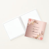 Gastboek Baby shower pampas roos goud Notitieboek (Binnen)