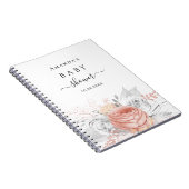 Gastboek baby shower roos goudflorzilver notitieboek (Rechterzijde)