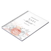 Gastboek baby shower roos goudflorzilver notitieboek (Linkerzijde)