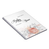 Gastboek baby shower roos goudflorzilver notitieboek (Rechterzijde)