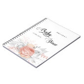 Gastboek baby shower roos goudflorzilver notitieboek (Linkerzijde)