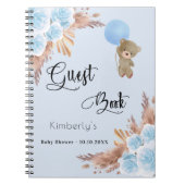 Gastboek Baby shower teddy pampas gras Notitieboek (Voorkant)