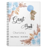 Gastboek Baby shower teddy pampas gras Notitieboek (Voorkant)