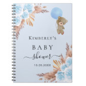 Gastboek Baby shower teddy pampas gras Notitieboek (Voorkant)