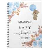 Gastboek Baby shower teddy pampas gras Notitieboek (Voorkant)