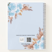 Gastboek Baby shower teddy pampas gras Notitieboek (Achterkant)