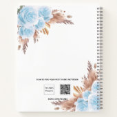 Gastboek Baby shower teddy pampas gras Notitieboek (Achterkant)