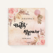 Gastboek baby shower teddy pampa's graszoet notitieboek (Voorkant)
