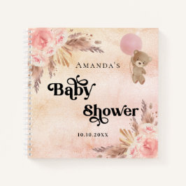 Gastboek baby shower teddy pampa's graszoet notitieboek