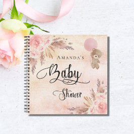 Gastboek baby shower teddy pampa's graszoet notitieboek