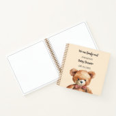 Gastboek Baby shower teddybeer bearly wait Notitieboek (Binnen)