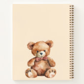 Gastboek Baby shower teddybeer bearly wait Notitieboek (Achterkant)
