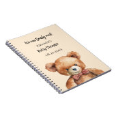Gastboek Baby shower teddybeer bearly wait Notitieboek (Rechterzijde)