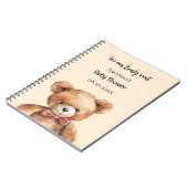 Gastboek Baby shower teddybeer bearly wait Notitieboek (Linkerzijde)