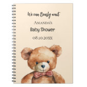 Gastboek Baby shower teddybeer bearly wait Notitieboek (Voorkant)