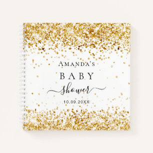Gastboek baby shower witgoud notitieboek