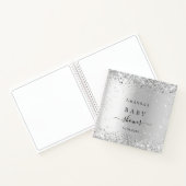 Gastboek baby shower zilveren naam notitieboek (Binnen)