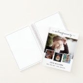Gastboek begrafenis foto collage wit gedenkteken notitieboek (Binnen)