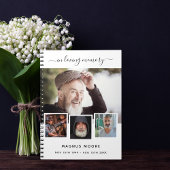 Gastboek begrafenis foto collage wit gedenkteken notitieboek
