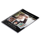 Gastboek begrafenisfoto collage zwart gedenkteken notitieboek (Linkerzijde)