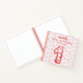 Gastboek Berry 1st Birthday aardbeien rood Notitieboek (Binnen)