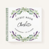 Gastboek Bevestiging lavender violet eucalyptus Notitieboek (Voorkant)