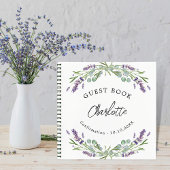 Gastboek Bevestiging lavender violet eucalyptus Notitieboek