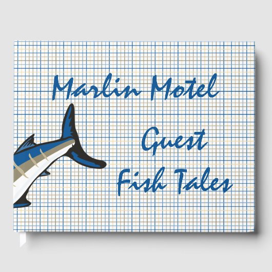 Gastboek - Blue Marlin op Plaid Gastenboek (Voorkant)