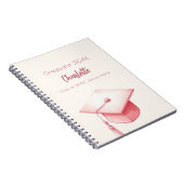 Gastboek blush roze beige crème afstudeerfeest notitieboek (Rechterzijde)