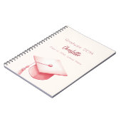 Gastboek blush roze beige crème afstudeerfeest notitieboek (Linkerzijde)
