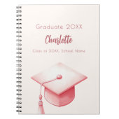 Gastboek blush roze beige crème afstudeerfeest notitieboek (Voorkant)