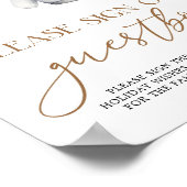 Gastboek Boho Kerstvakantie Baby shower Poster (Hoek)