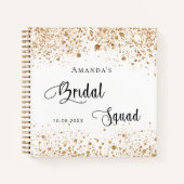 Gastboek bride squad white gold glitter notitieboek (Voorkant)