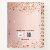 Gastboek bruiloft blush roos goud meneer mevrouw notitieboek (Achterkant)