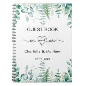 Gastboek bruiloft eucalyptus greenery de heer mrs notitieboek (Voorkant)