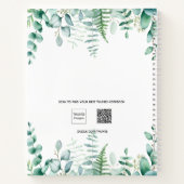 Gastboek bruiloft eucalyptus greenery de heer mrs notitieboek (Achterkant)