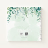 Gastboek bruiloft eucalyptus greenery de heer mrs notitieboek (Achterkant)