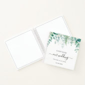Gastboek bruiloft met bosrijke bosgrond met eucaly notitieboek (Binnen)
