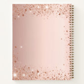 Gastboek bruiloft roos gouden namen script notitieboek (Achterkant)