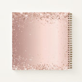 Gastboek bruiloft roos gouden script notitieboek (Achterkant)