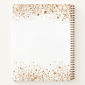 Gastboek bruiloft wit goud glitter notitieboek (Achterkant)