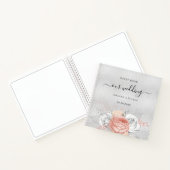 Gastboek bruiloft zilver roos goudfloraal notitieboek (Binnen)