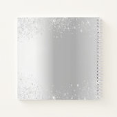 Gastboek bruiloft zilver roos goudglitter foto notitieboek (Achterkant)