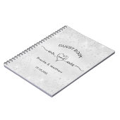 Gastboek bruiloft zilverglitter de heer mrs name notitieboek (Linkerzijde)