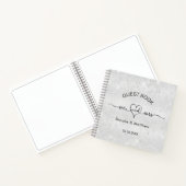 Gastboek bruiloft zilverglitter de heer mrs name notitieboek (Binnen)